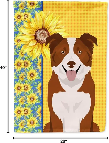 Miniatura 7 de Caroline's Treasures WDK5331CHF - Bandera de verano con diseño de girasoles rojos y blancos, manga grande, para porche, para colgar en la pared
