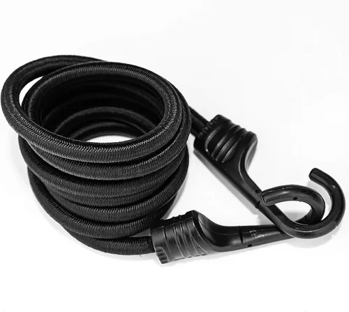 Miniatura 19 de ZHOUBIN Cuerdas elásticas negras de 24 pulgadas con ganchos resistentes, 1 unidad