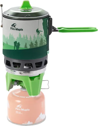 Fire-Maple "Fixed Star 3" Sistema de Cocina Personal | Sistema de Estufa de Quemador de Olla/Jet con Encendido Eléctrico | Ideal para Senderismo,