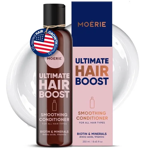 Moerie Acondicionador para el crecimiento del cabello para hombres y mujeres, solución de pérdida de cabello con biotina y romero, acondicionador