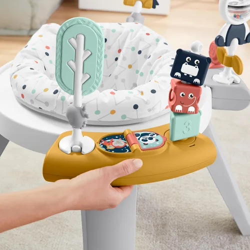 Miniatura 5 de Fisher-Price Centro de actividades 3 en 1 de giro y clasificación para bebé y niño pequeño y mesa de juego con alfombrilla de juego y más de 10