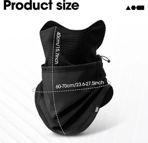 Miniatura 4 de LONGLONG Calentador de cuello de invierno para hombres, máscara de esquí de forro polar para la cara de las mujeres, bufandas a prueba de viento