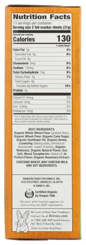 Miniatura 21 de Annie's Organic Chocolate Bunny Graham Snacks, 7.5 onzas