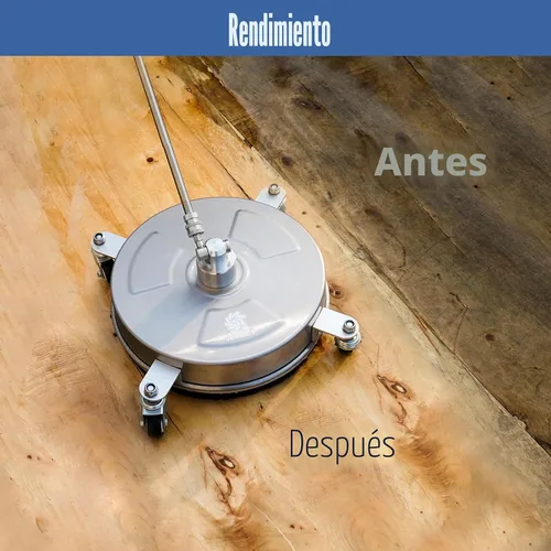 Miniatura 5 de janz - Limpiador de superficies de lavadora a presión de 14 pulgadas con 4 ruedas, carcasa de acero inoxidable, conector rápido de 1/4 pulgada, 2