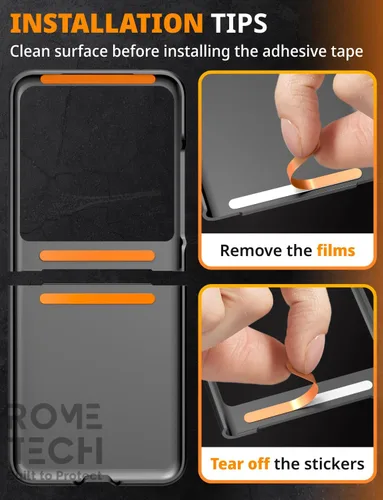 Miniatura 7 de Funda diseñada para Motorola Razr+ (2023) con funda de clip para cinturón, funda con función atril, color negro (Dotos)