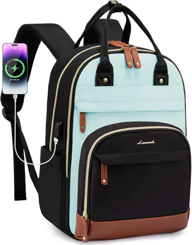Miniatura 20 de LOVEVOOK Mochila para mujer, mochila para laptop de 15.6 pulgadas, mochilas escolares, bolsa antirrobo, bolsa antirrobo impermeable