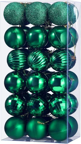 Miniatura 11 de 36 adornos de bolas de Navidad inastillables, decoraciones de árbol de Navidad, adornos de árbol, vacaciones, boda, fiesta, decoración, ganchos