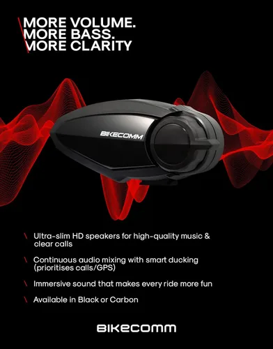 Miniatura 3 de BIKECOMM BK-S2 Intercomunicador de auriculares Bluetooth para motocicleta, altavoces inalámbricos de alcance de 3,937.0 ft, sistema de comunicación