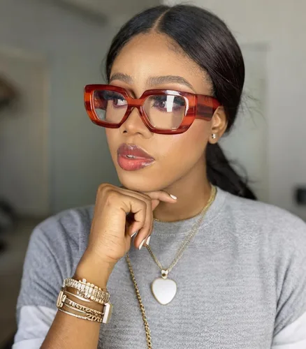 Miniatura 2 de AIEYEZO Gafas de luz azul con marco grueso para hombres y mujeres, gafas cuadradas de moda para computadora, antifatiga ocular y previenen el dolor