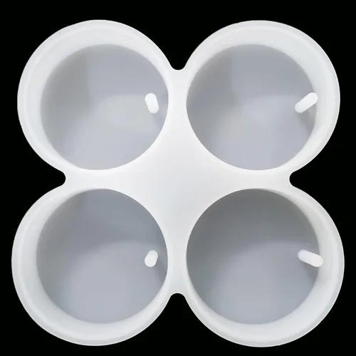 Molde Freshie de 4 círculos de 4 pulgadas, redondo de 4 pulgadas en horno de silicona de 4 cavidades, seguro para hornear frescos de automóvil,