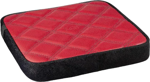 Cojín de asiento de lujo Cajon para cualquier tamaño con acolchado grueso, no requiere adhesivo Rojo