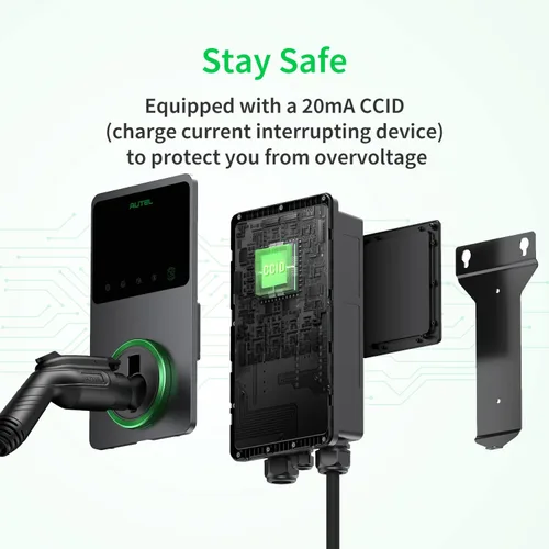 Miniatura 6 de Autel Cargador EV Nivel 2 50 Amperios Cargador Inteligente AI para Vehículos Eléctricos (EV) con Wi-Fi y Bluetooth, Estación de Carga para Coche