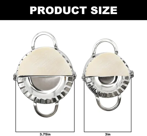 Miniatura 2 de Hoypeyfiy 2 prensas para hacer ravioles de bola de masa hervida, máquina de bolas de masa de acero inoxidable, molde Wonton, herramienta fácil
