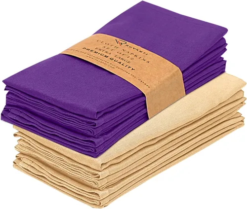 Miniatura 28 de Ruvanti - Juego de 4 servilletas de tela de 45x45 centímetros, lavables, suaves, duraderas, absorbentes, mezcla de algodón. Servilletas de mesa