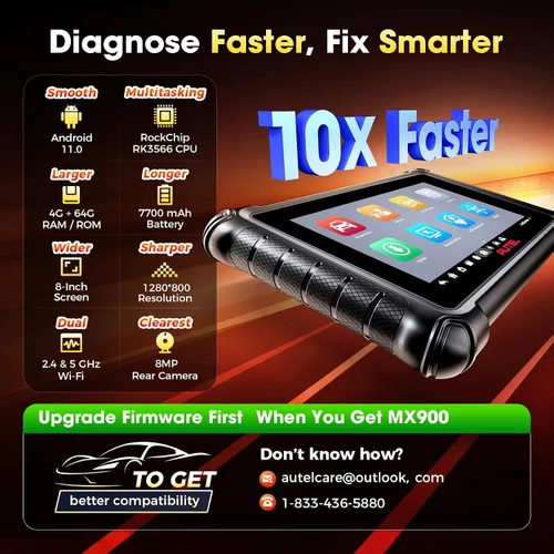 Miniatura 9 de Autel MaxiCheck MX900 Escáner bidireccional, herramienta de escaneo OBD2 2026 hasta MaxiCOM MK808S MX808S MK808BT Pro, versión estadounidense