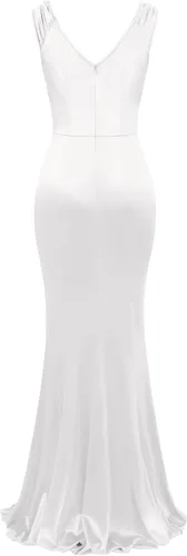 Miniatura 2 de MUXXN Vestidos de noche vintage de los años 50 con cuello en V y dobladillo de sirena para mujer, estilo vintage de los años 50