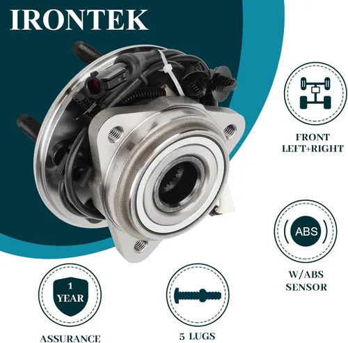Miniatura 2 de IRONTEK 4WD 515003 Conjunto de cojinete de rueda delantera y cubo para Ford 1995-2001 Explorer, 2001-2003 Explorer Sport Trac, 2000-2009 Ranger