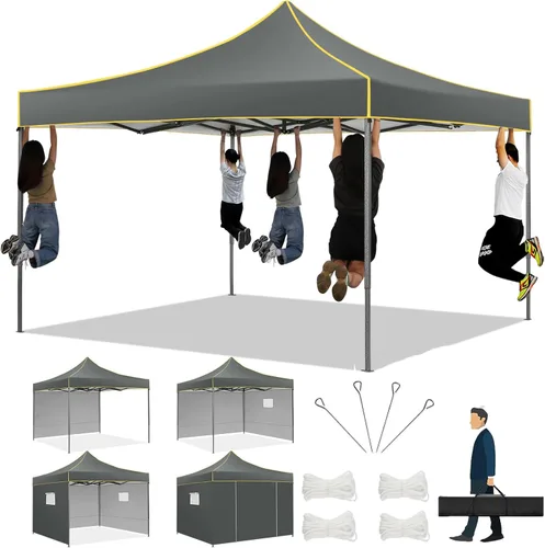Miniatura 21 de COBIZI Tienda de campaña desplegable resistente de 10 x 10 con 4 paredes laterales extraíbles, toldo desplegable Ez con bolsa portátil, carpa
