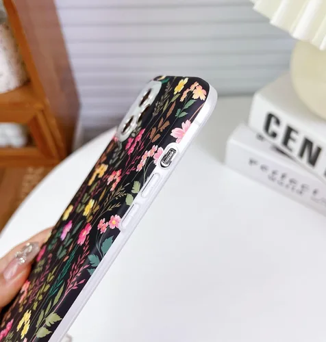 Miniatura 7 de Qokey Funda compatible con iPhone XR, bonito diseño de flores de jardín para niñas y mujeres, patrón mate, suave, ligera, delgada, TPU a prueba