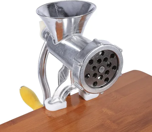Miniatura 6 de Wakects Picadora de carne manual, Picadora de carne de mano con abrazadera de mesa de acero, Relleno de embutidor de salchichas, Máquina