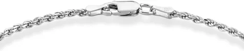 Miniatura 2 de Miabella Solid 925 Sterling Silver Italian 2mm, 3mm Diamond-Cut Braided Rope Chain Bracelet for Women Men, Made in Italy