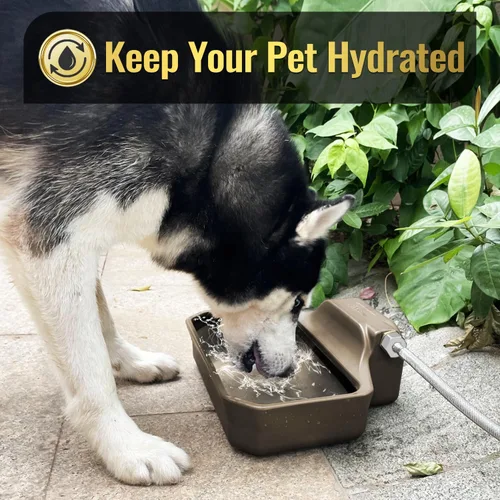 Miniatura 6 de Dispensador automático de agua de 135 onzas para perros grandes, dispensador de agua patentado para perros al aire libre, alimentador automático