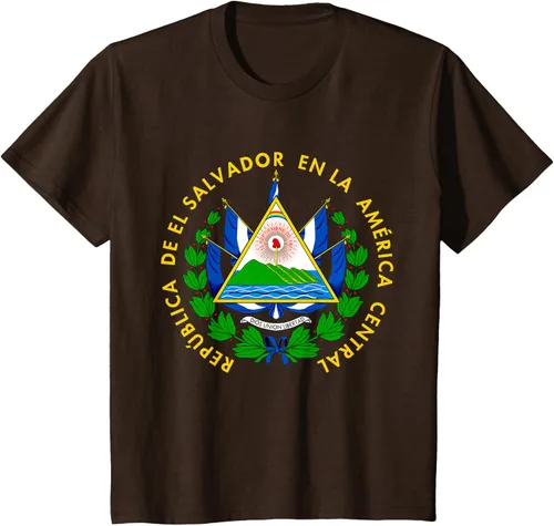 Miniatura 52 de Camiseta con diseño de emblema de la bandera de El Salvador