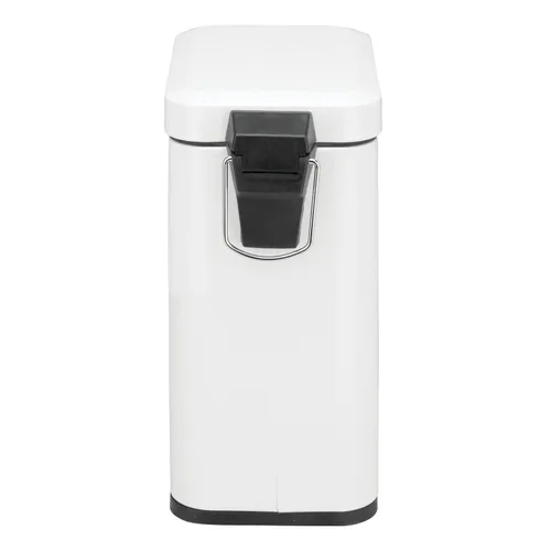 Miniatura 6 de mDesign - Cubo de basura rectangular de acero, pequeño, de pedal, 5 litros, para baño, tocador, recámara, cocina, sala de manualidades, oficina