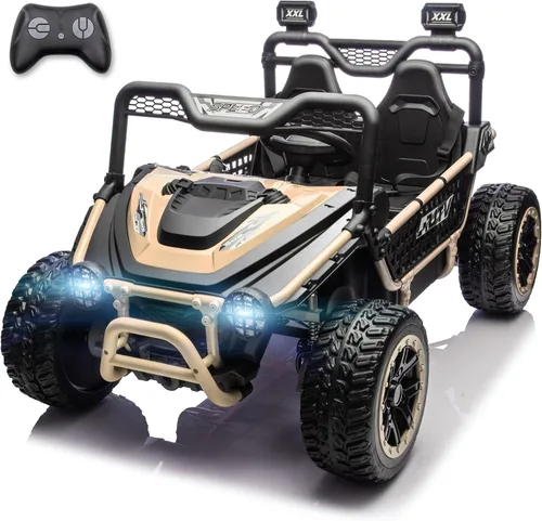 Miniatura 11 de Juguete XXL de 24 V, 7 Ah, 2 plazas, para niños grandes, con control remoto 4WD UTV para niños con asiento de 22 pulgadas, luces LED, reproductor
