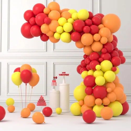 Miniatura 11 de Kit de arco de guirnalda de globos morados y amarillos y blancos, 122 globos amarillos, morados y blancos para cumpleaños, boda, aniversario