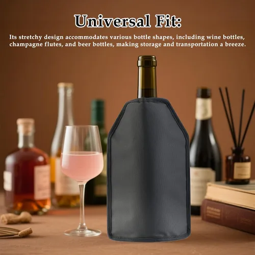 Miniatura 5 de Funda enfriadora de gel para botella de vino, enfriador de congelador, de larga duración, mantiene el vino fresco y frío, para botellas de vino
