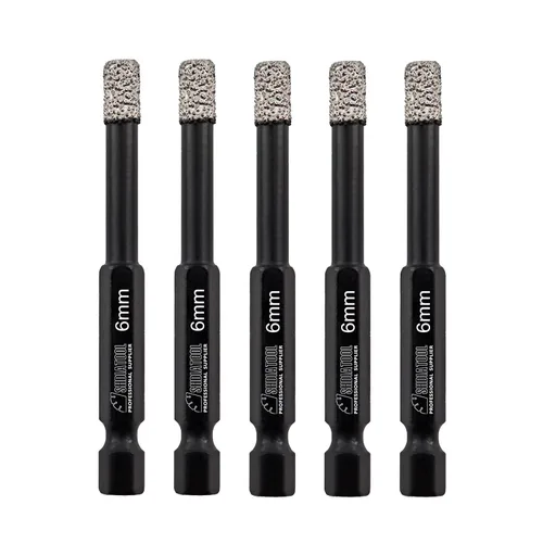 Miniatura 7 de SHDIATOOL Brocas de diamante seco 1/4 "para azulejos de porcelana cerámica porcelana mármol granito diámetro 0.236 in 2 unids