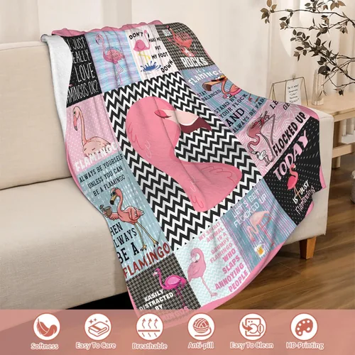 Miniatura 2 de Manta de flamencos, regalos de flamencos rosas para niños, niñas y mujeres, amantes de los flamencos, manta de franela suave para decoración