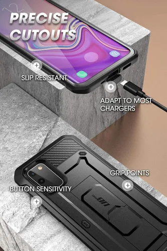 Miniatura 8 de SUPCASE Funda para Samsung Galaxy S20 FE 5G con Protector de Pantalla (Unicorn Beetle Pro), [Soporte Integrado y Clip para Cinturón] Funda Negro