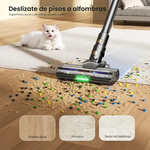 Miniatura 8 de Trucozie - Aspiradora inalámbrica, aspiradora ligera con soporte autónomo, palo aspiradora con tiempo de funcionamiento de 50 minutos, potente