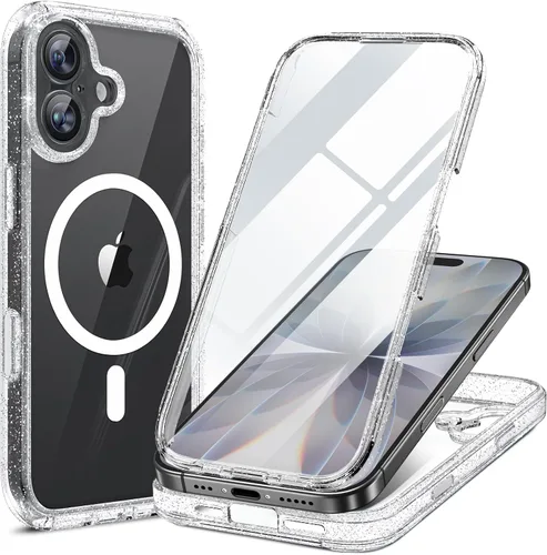 Miniatura 81 de Miracase Funda para iPhone 13 de 6.1 pulgadas, [sin burbujas] funda de teléfono de cuerpo completo con pantalla de vidrio completa integrada, sin