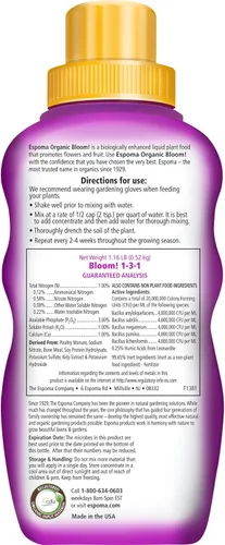 Miniatura 2 de Espoma Organic Bloom! Alimento concentrado para plantas de 16 onzas, fertilizante para plantas y potenciador de floración para todas las plantas