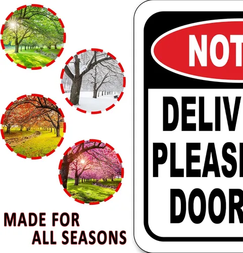 Miniatura 3 de Aviso Entregas Please Ring Doorbell - Letrero compuesto de aluminio de 8.5 x 10 pulgadas, instrucciones de entrega para mis paquetes, compuesto