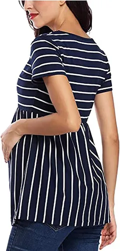 Miniatura 5 de Camisetas de manga estampada para embarazo, camisetas de maternidad para mujer, de moda, de maternidad, de 6 meses, para bebé niña