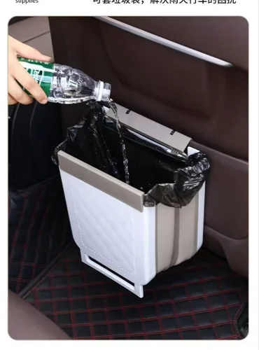 Miniatura 6 de Viene con un contenedor de compostaje que contiene 20 bolsas de basura, botes de basura plegables para cocina y baño, adecuado para automóviles