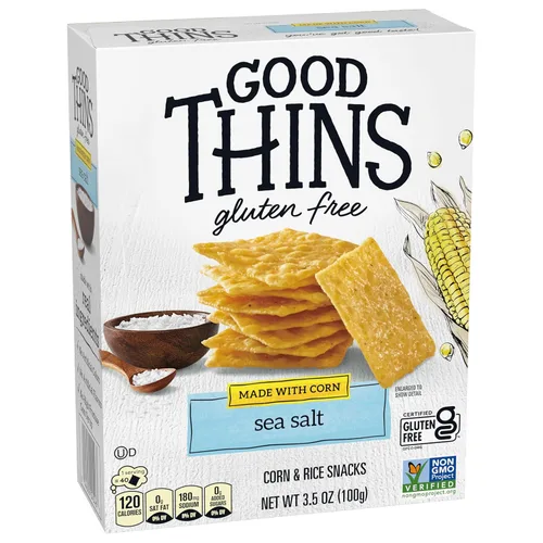 Miniatura 14 de Good Thins Paquete variado de galletas de arroz y maíz sin gluten, 4 cajas