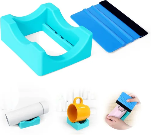 Miniatura 8 de Mity rain Cuna para vasos, base resistente para vaso con escobilla de fieltro para aplicar la calcomanía Vinly, mantén los vasos, tazas de café