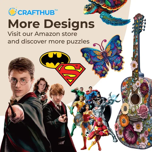 Miniatura 7 de CRAFTHUB Rompecabezas de Harry Potter – Castillo de Hogwarts A3 – Rompecabezas de madera para adultos – 155 piezas de formas únicas – Mercancía