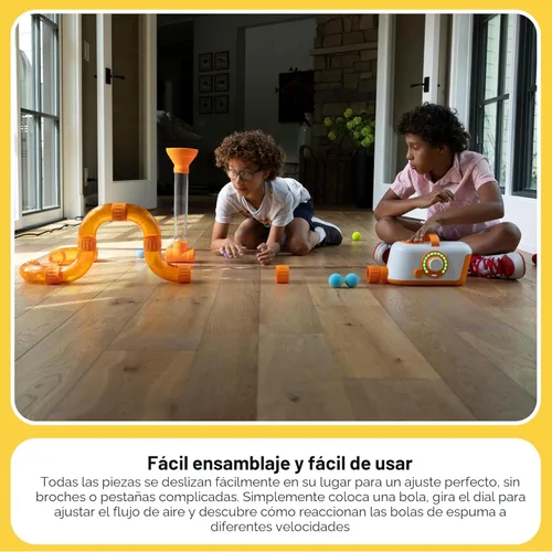 Miniatura 4 de Fat Brain Toys The Original Air Toobz, juguetes de construcción STEM impulsados por aire para niños y adolescentes, juguetes de construcción