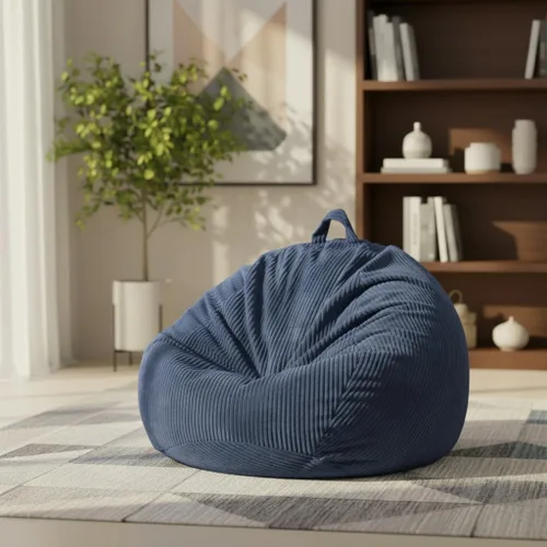 Miniatura 12 de ZhenLives Funda para puf de almacenamiento de animales de peluche, solo funda (sin relleno), organizador de juguetes de pana, para asiento con cojín