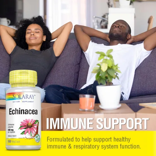 Miniatura 3 de SOLARAY Raíz de equinácea Función inmune saludable y apoyo respiratorio Sin OMG, vegano 100 unidades, 50 Serv.