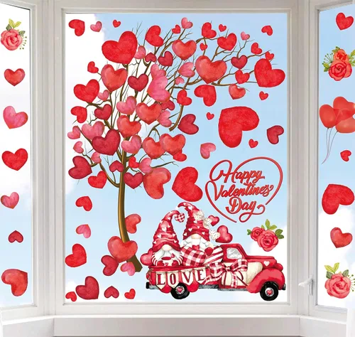 Miniatura 10 de Whaline 6 Hojas de Calcomanías de Hojas de Arce Otoñales para Ventanas Acción de Gracias Acuarela Árbol de Arce Hojas Naranja-Marrón Calabazas