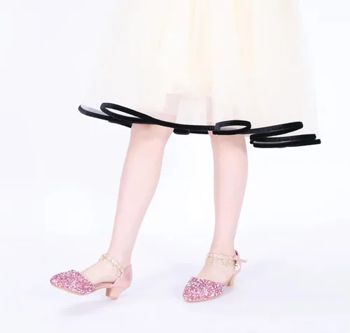 Miniatura 2 de LFHT - Zapatos de vestir para niñas pequeñas, con lentejuelas y brillantina, zapatos de baile de princesa Mary Jane, sandalias de baile para fiestas