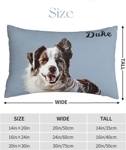 Miniatura 3 de Funda de almohada con foto personalizada, funda de almohada personalizada de gatos y perros, fundas de cojín impresas de dos caras de 14 x 20