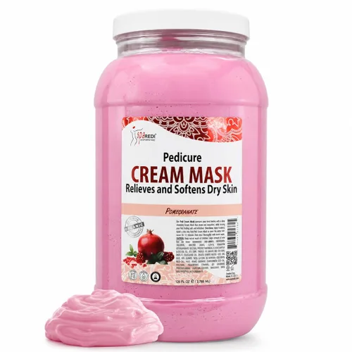 SPA REDI - Mascarilla de crema corporal y pies, granada, 128 onzas - Masaje de pedicura para pies y cuerpo cansados, hidratante, piel fresca -